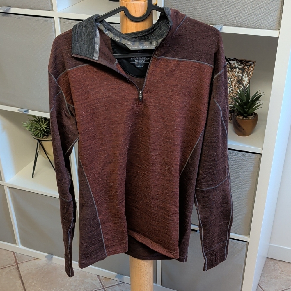 Kuhl Men's Burgundy Zip-Up Sweater